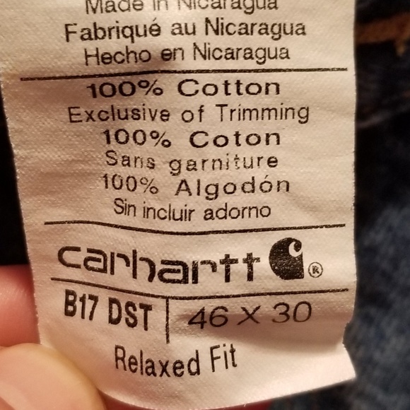 CARHARTT Men's Relaxed Fit Denim Jeans 46x30 - Picture 4 of 5